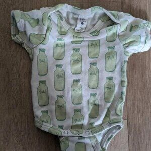 Kate Quinn organic cotton onesie milk jar